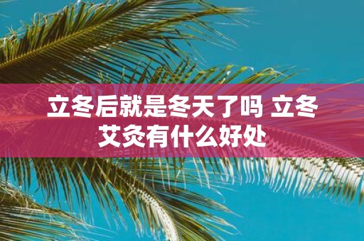 立冬后就是冬天了吗 立冬艾灸有什么好处