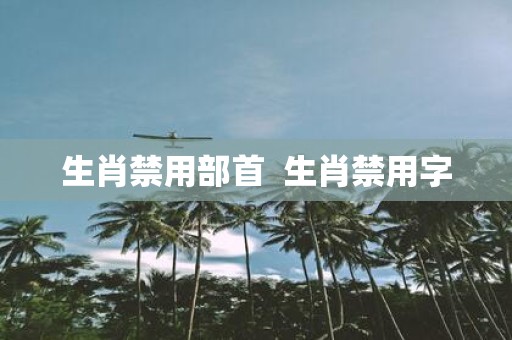 生肖禁用部首 生肖禁用字