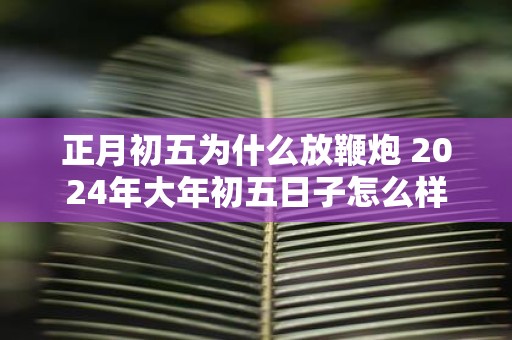 正月初五为什么放鞭炮 2024年大年初五日子怎么样