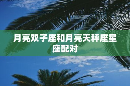 月亮双子座和月亮天秤座星座配对