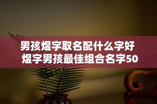 男孩煜字取名配什么字好 煜字男孩最佳组合名字50个