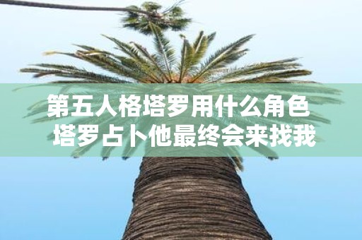 第五人格塔罗用什么角色 塔罗占卜他最终会来找我