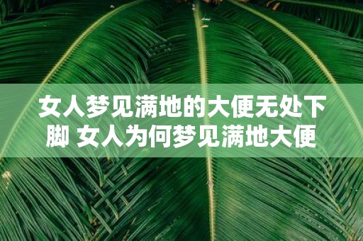 女人梦见满地的大便无处下脚 女人为何梦见满地大便