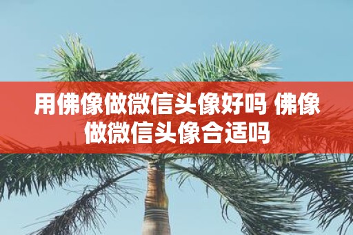 用佛像做微信头像好吗 佛像做微信头像合适吗