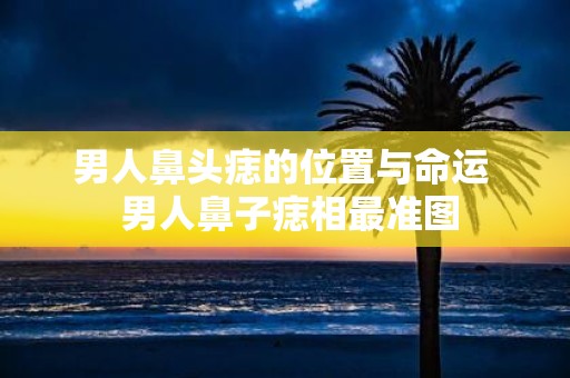 男人鼻头痣的位置与命运 男人鼻子痣相最准图