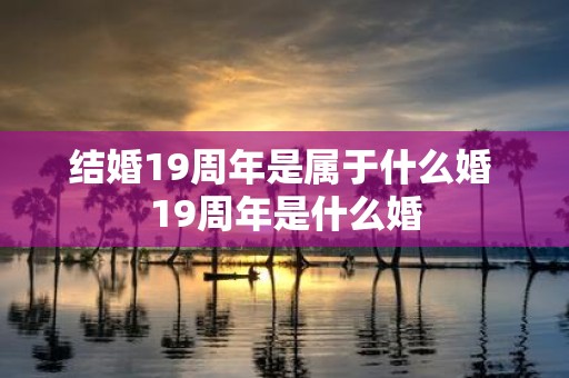 结婚19周年是属于什么婚 19周年是什么婚