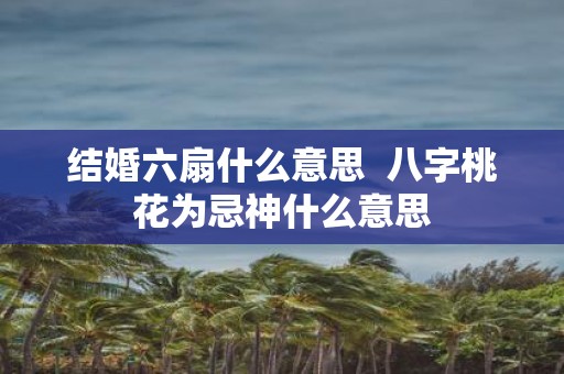 结婚六扇什么意思 八字桃花为忌神什么意思