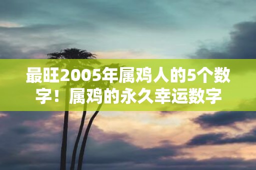 最旺2005年属鸡人的5个数字！属鸡的永久幸运数字