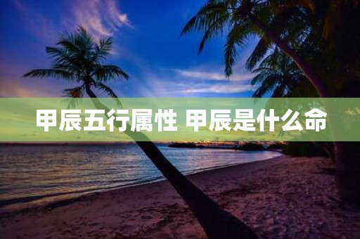甲辰五行属性 甲辰是什么命