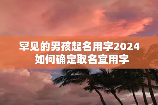 罕见的男孩起名用字2025 如何确定取名宜用字