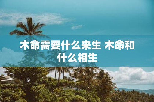 木命需要什么来生 木命和什么相生