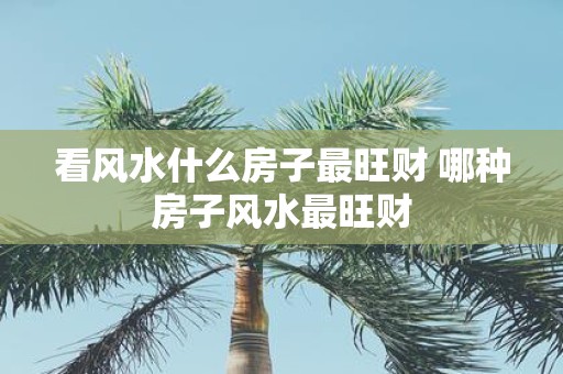 看风水什么房子最旺财 哪种房子风水最旺财