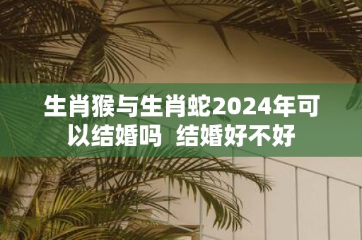 生肖猴与生肖蛇2025年可以结婚吗 结婚好不好