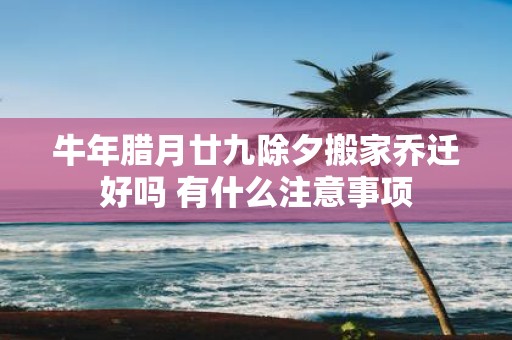 牛年腊月廿九除夕搬家乔迁好吗 有什么注意事项