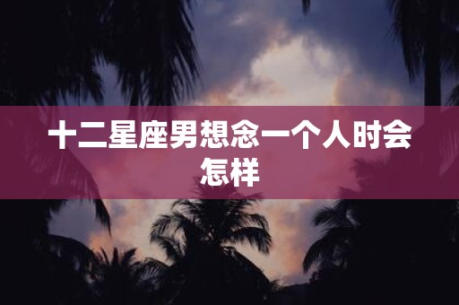 十二星座男想念一个人时会怎样