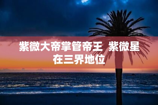 紫微大帝掌管帝王 紫微星在三界地位