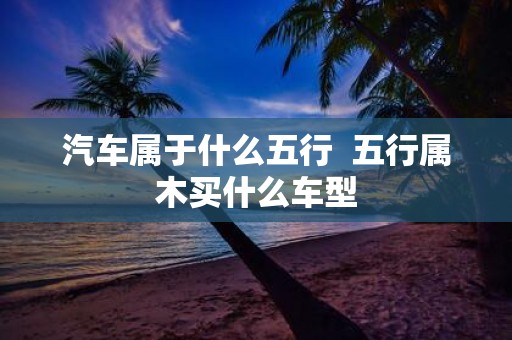 汽车属于什么五行 五行属木买什么车型
