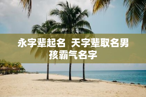 永字辈起名 天字辈取名男孩霸气名字