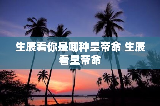 生辰看你是哪种皇帝命 生辰看皇帝命
