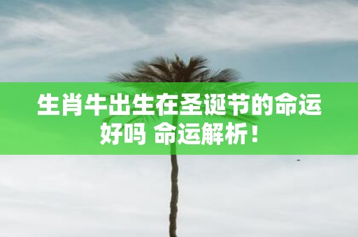 生肖牛出生在圣诞节的命运好吗 命运解析！