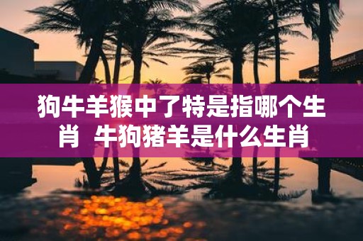 狗牛羊猴中了特是指哪个生肖 牛狗猪羊是什么生肖