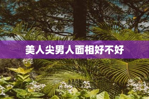 美人尖男人面相好不好