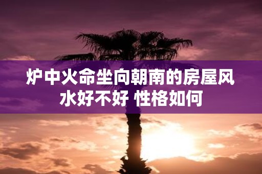 炉中火命坐向朝南的房屋风水好不好 性格如何