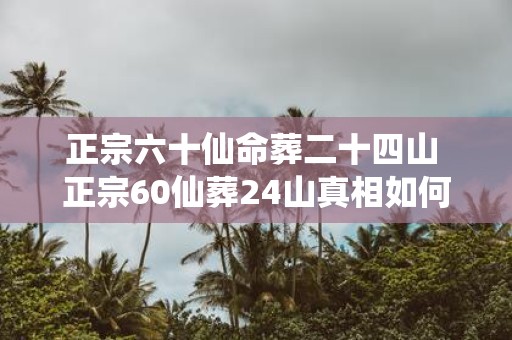 正宗六十仙命葬二十四山 正宗60仙葬24山真相如何