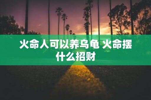 火命人可以养乌龟 火命摆什么招财