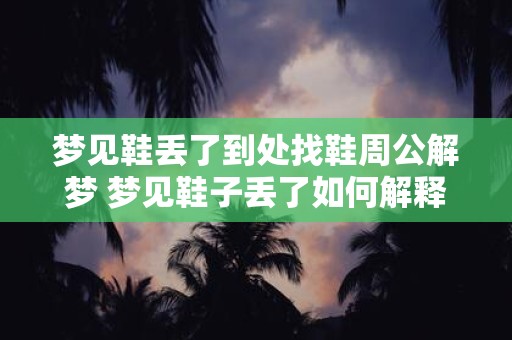 梦见鞋丢了到处找鞋周公解梦 梦见鞋子丢了如何解释