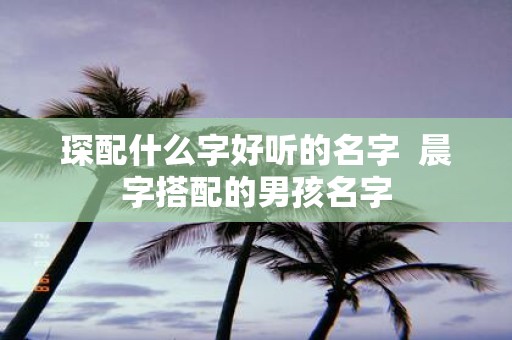 琛配什么字好听的名字 晨字搭配的男孩名字
