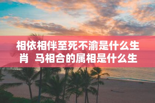 相依相伴至死不渝是什么生肖 马相合的属相是什么生肖