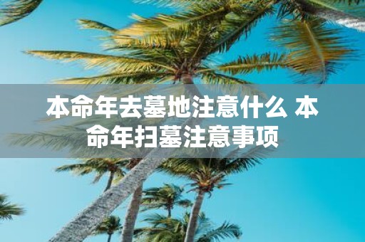 本命年去墓地注意什么 本命年扫墓注意事项