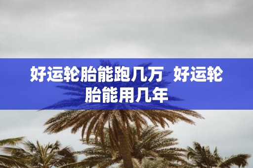 好运轮胎能跑几万 好运轮胎能用几年