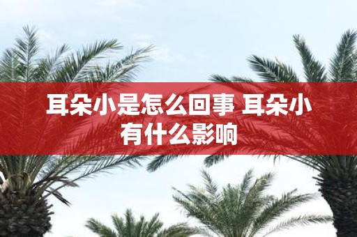 耳朵小是怎么回事 耳朵小有什么影响