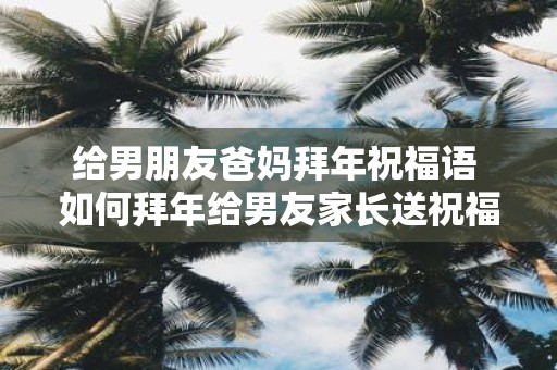 给男朋友爸妈拜年祝福语 如何拜年给男友家长送祝福