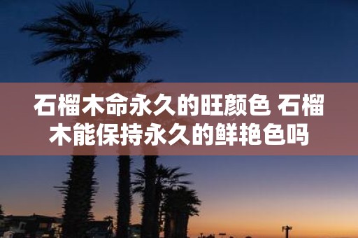石榴木命永久的旺颜色 石榴木能保持永久的鲜艳色吗