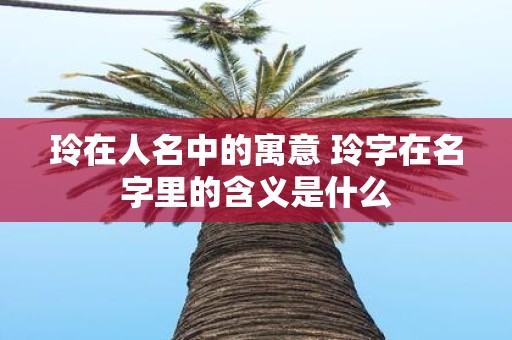 玲在人名中的寓意 玲字在名字里的含义是什么