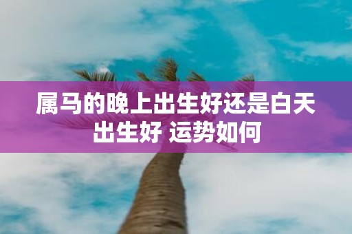 属马的晚上出生好还是白天出生好 运势如何