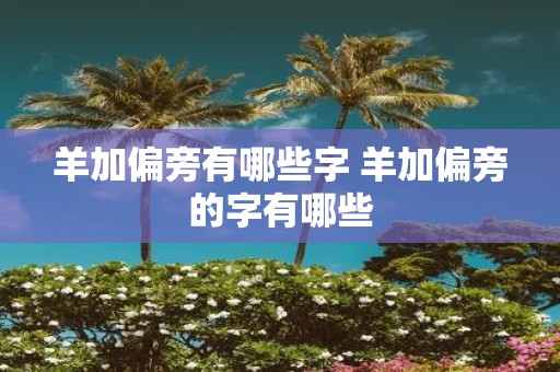 羊加偏旁有哪些字 羊加偏旁的字有哪些
