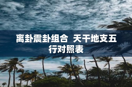 离卦震卦组合 天干地支五行对照表
