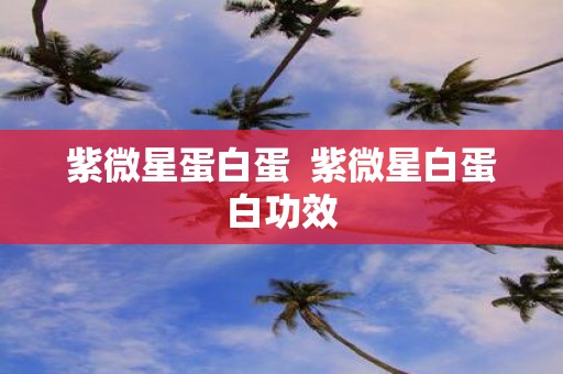 紫微星蛋白蛋 紫微星白蛋白功效