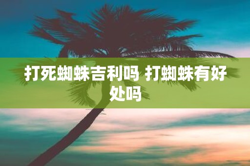 打死蜘蛛吉利吗 打蜘蛛有好处吗