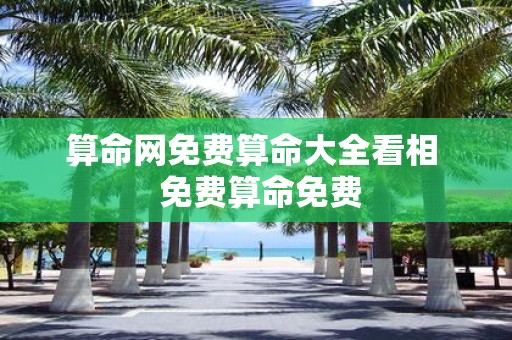 算命网免费算命大全看相  免费算命免费