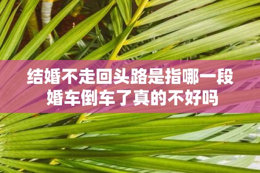 结婚不走回头路是指哪一段 婚车倒车了真的不好吗