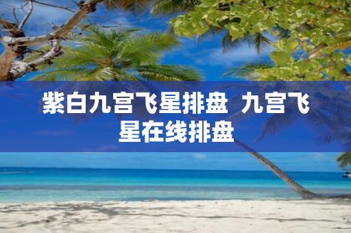 紫白九宫飞星排盘 九宫飞星在线排盘