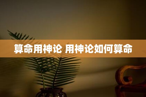 算命用神论 用神论如何算命