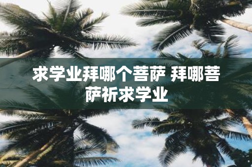 求学业拜哪个菩萨 拜哪菩萨祈求学业