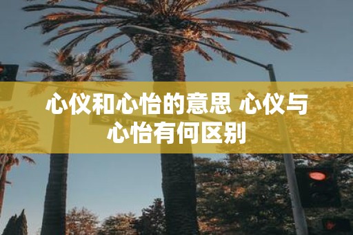 心仪和心怡的意思 心仪与心怡有何区别