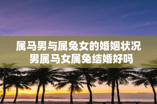 属马男与属兔女的婚姻状况 男属马女属兔结婚好吗